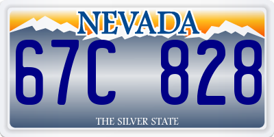 NV license plate 67C828