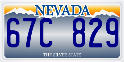 NV license plate 67C829