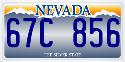 NV license plate 67C856
