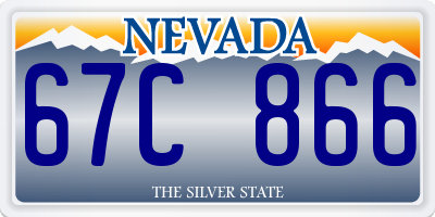 NV license plate 67C866