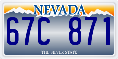 NV license plate 67C871