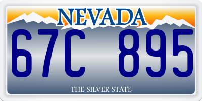 NV license plate 67C895