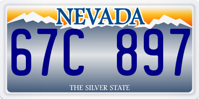 NV license plate 67C897