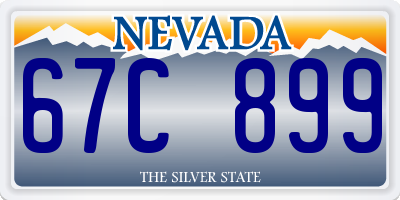 NV license plate 67C899