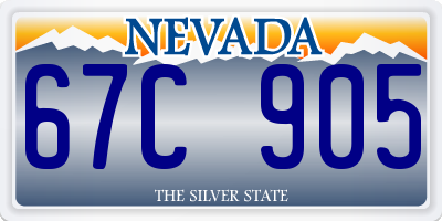 NV license plate 67C905