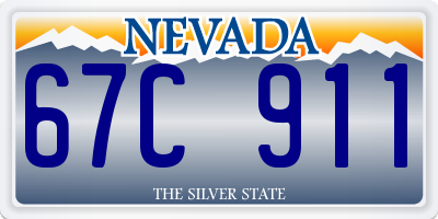 NV license plate 67C911