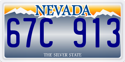 NV license plate 67C913