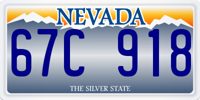 NV license plate 67C918