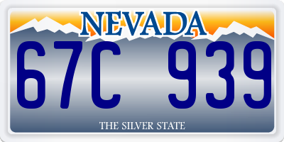 NV license plate 67C939