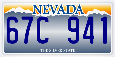 NV license plate 67C941