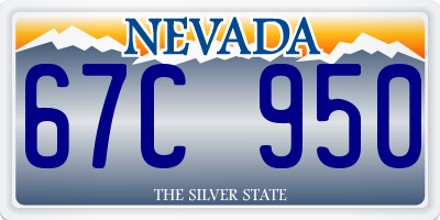NV license plate 67C950