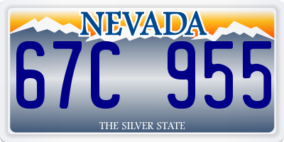 NV license plate 67C955