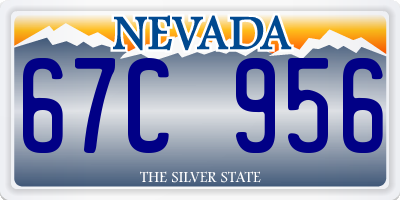 NV license plate 67C956
