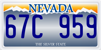 NV license plate 67C959