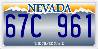 NV license plate 67C961