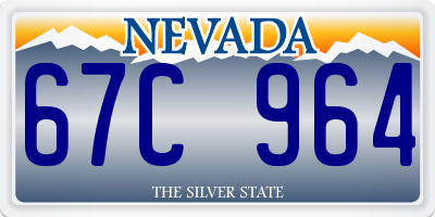 NV license plate 67C964