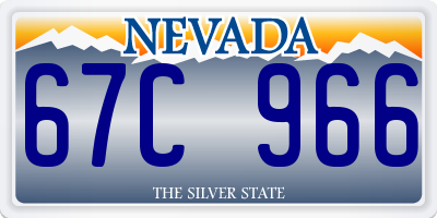 NV license plate 67C966