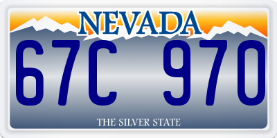 NV license plate 67C970