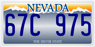 NV license plate 67C975