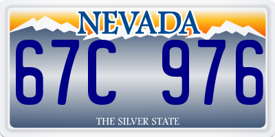 NV license plate 67C976