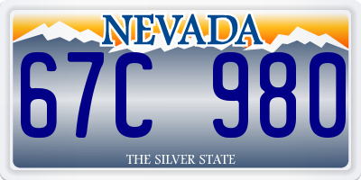 NV license plate 67C980