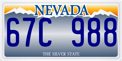 NV license plate 67C988