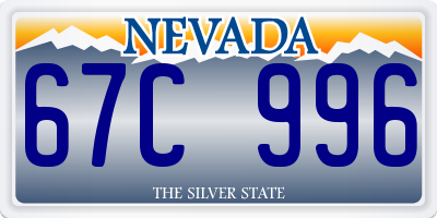 NV license plate 67C996