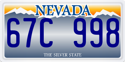 NV license plate 67C998