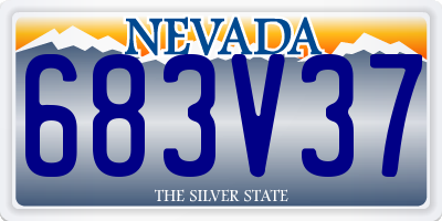 NV license plate 683V37