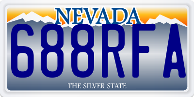 NV license plate 688RFA