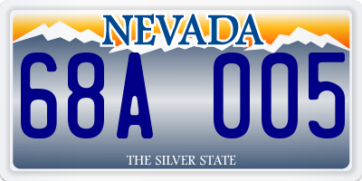 NV license plate 68A005