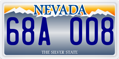 NV license plate 68A008