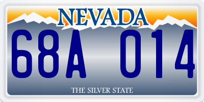 NV license plate 68A014