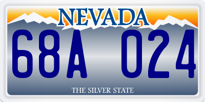 NV license plate 68A024