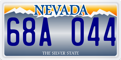 NV license plate 68A044