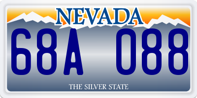 NV license plate 68A088