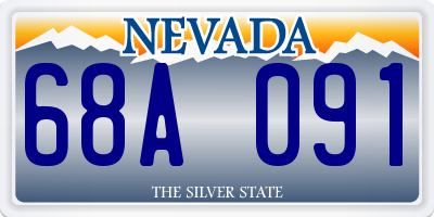 NV license plate 68A091