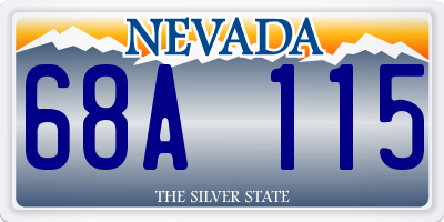NV license plate 68A115