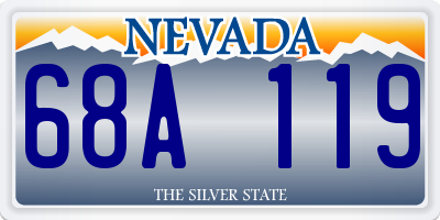 NV license plate 68A119