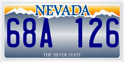 NV license plate 68A126