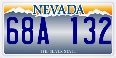 NV license plate 68A132