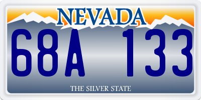 NV license plate 68A133