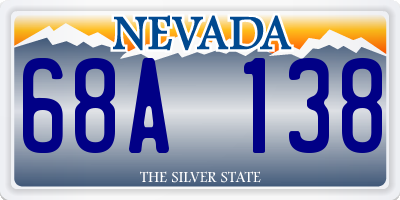 NV license plate 68A138