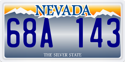 NV license plate 68A143