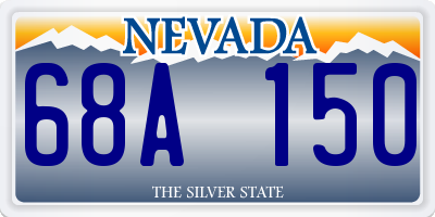 NV license plate 68A150