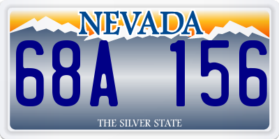 NV license plate 68A156