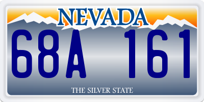 NV license plate 68A161