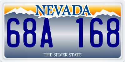 NV license plate 68A168