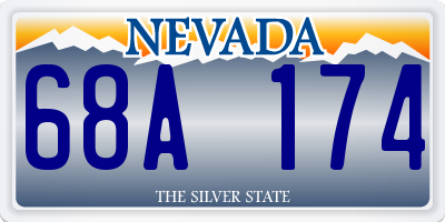 NV license plate 68A174