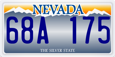 NV license plate 68A175